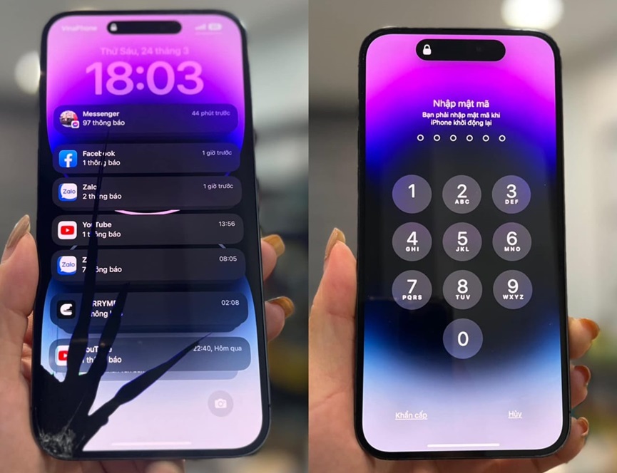 dấu hiệu thay màn hình iphone 14 plus