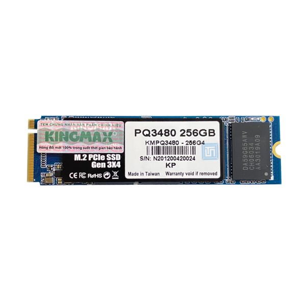 Ổ cứng SSD Kingmax M.2 PCIe 256G PQ3480 Gen3x4 2280 NVMe