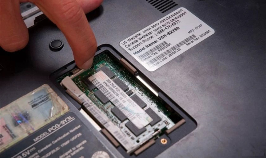 Dung lượng RAM dưới 8GB