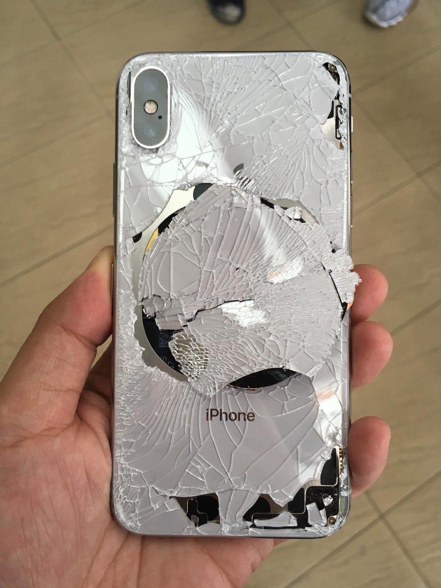 Kính lưng iPhone X bị hỏng