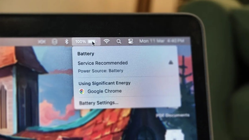 cách kiểm tra pin trên MacBook Air