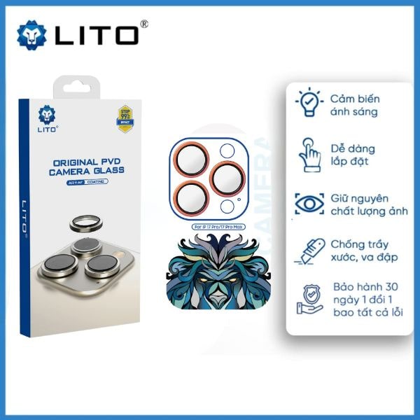 miếng dán camera lito iphone 17 series