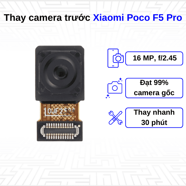 thay camera trước xiaomi poco f5 pro