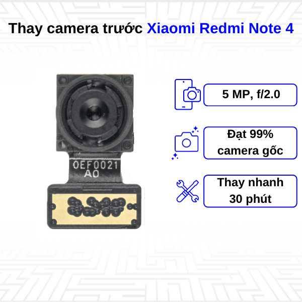 thay camera trước xiaomi redmi note 4