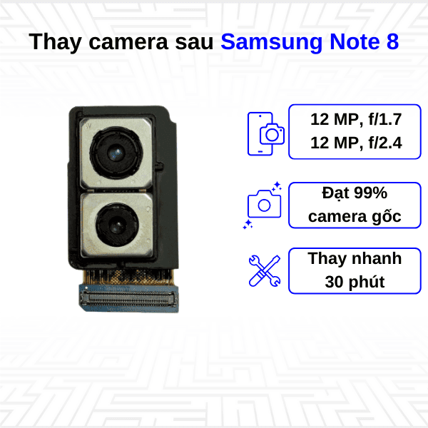 th&ocirc;ng số kỹ thuật của camera samsung note 8