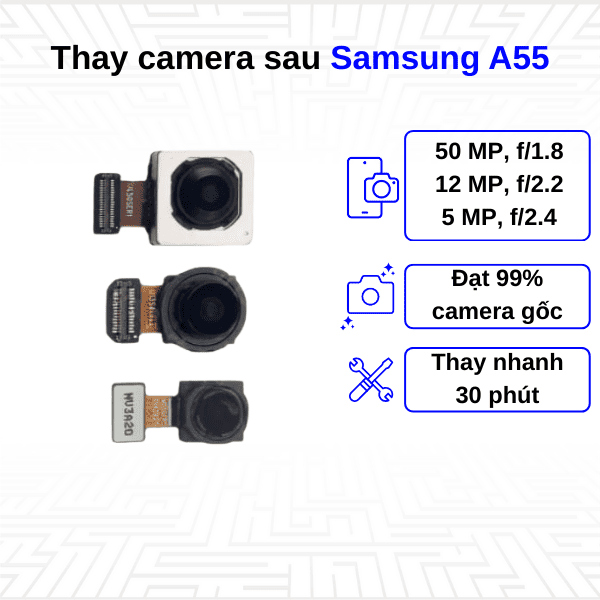 th&ocirc;ng số kỹ thuật của camera samsung a55