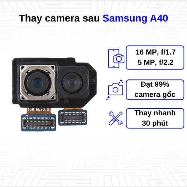 th&ocirc;ng số kỹ thuật của camera samsung a40
