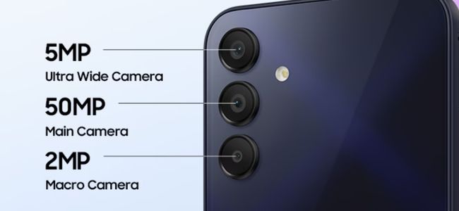 th&ocirc;ng số kỹ thuật của camera samsung a15